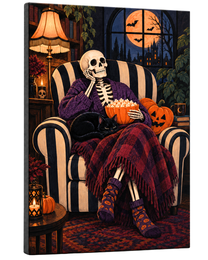 Skeleton's Cozy Movie Night - Paint Kit