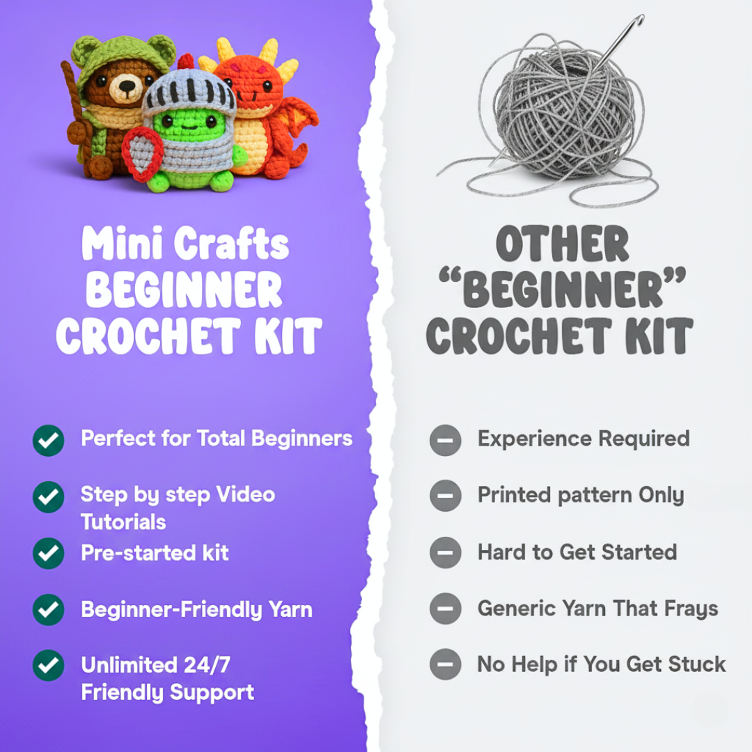 Mini Crafts™ Learn-To-Crochet Kits