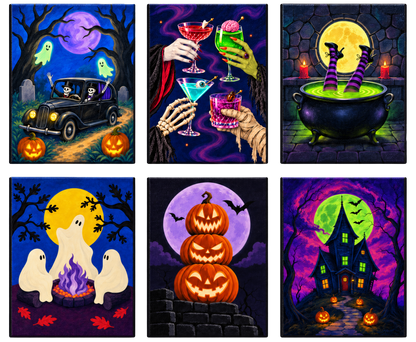 Halloween Nights Bundle - 6 Mini Paintings