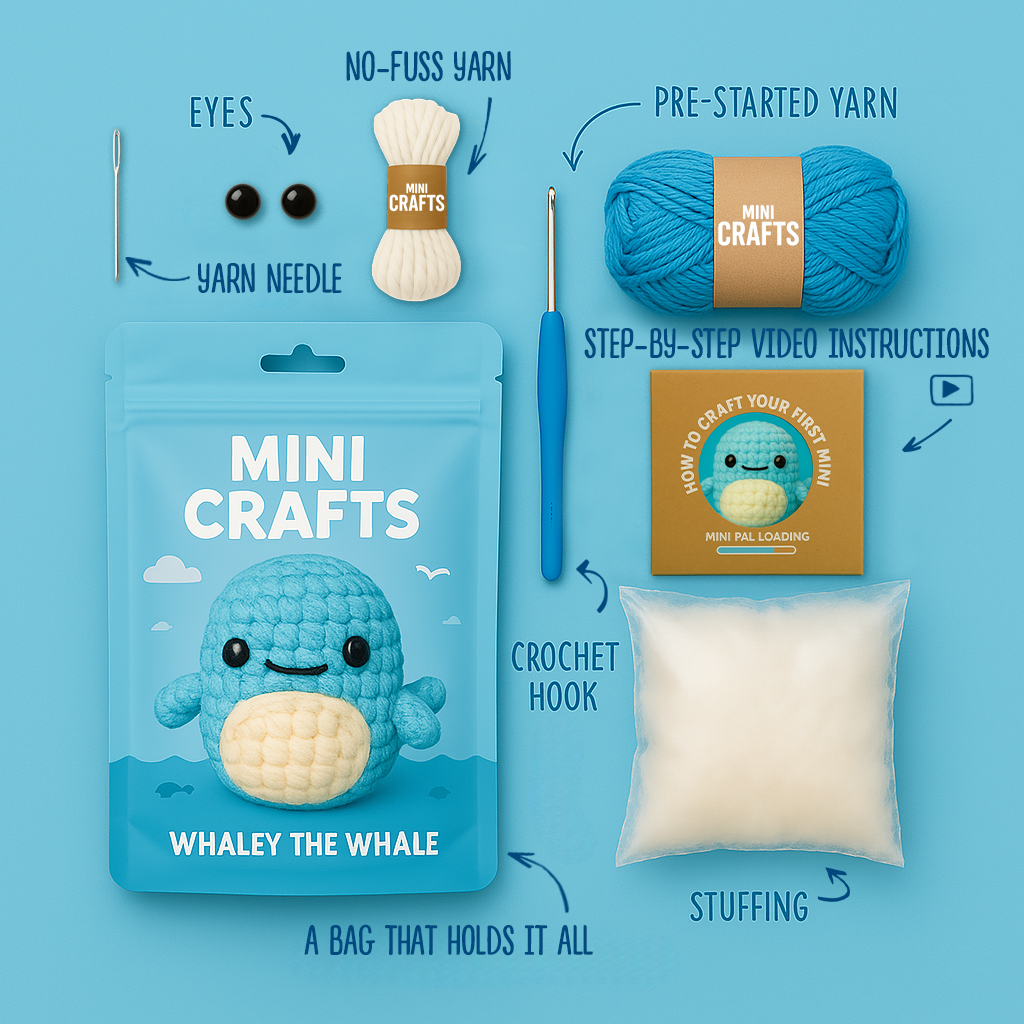 Whaley The Whale Crochet Kit