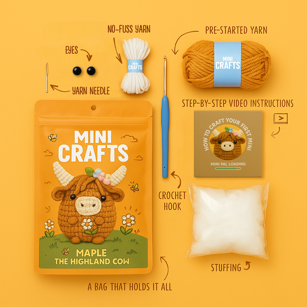 Maple The Highland Cow Crochet Kit