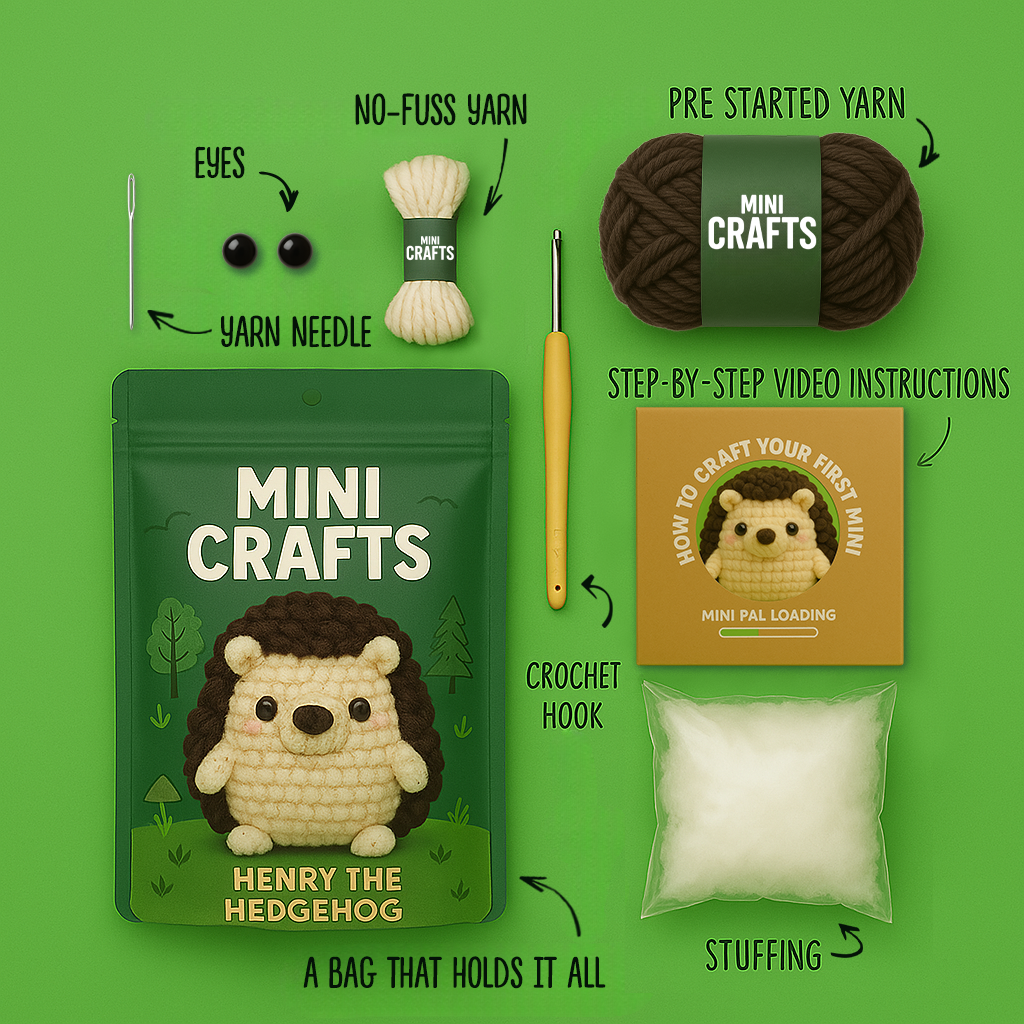 Henry The Hedgehog Crochet Kit
