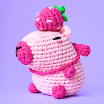 Lily The Strawberry Capybara Crochet Kit