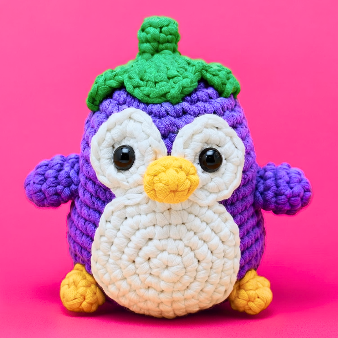 Pogo The Eggplant Penguin Crochet Kit